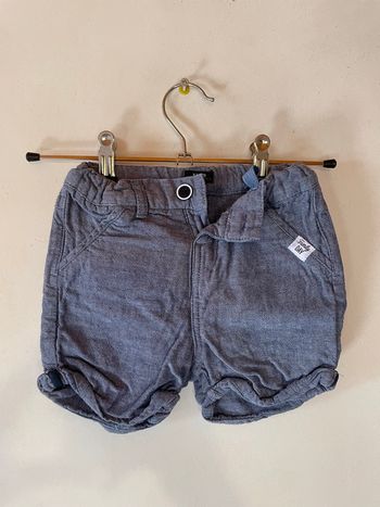Short garçon Kiabi 💙 18 mois – Bleu délavé & ourlets retroussés