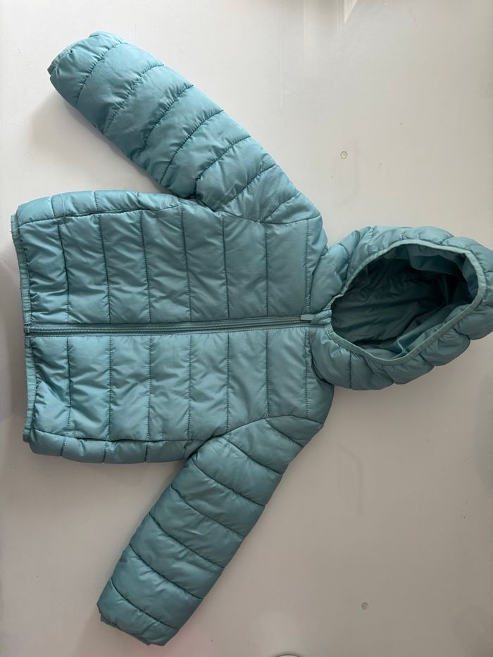 Doudoune fine bleu clair