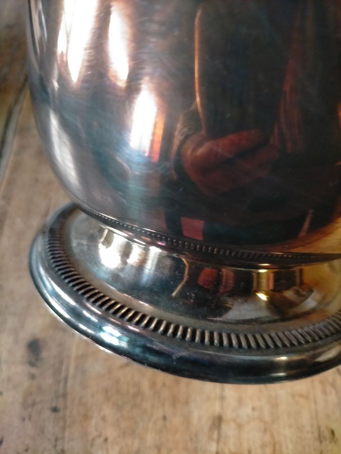 Ravissant rafraichissoir en métal argenté - photo numéro 3