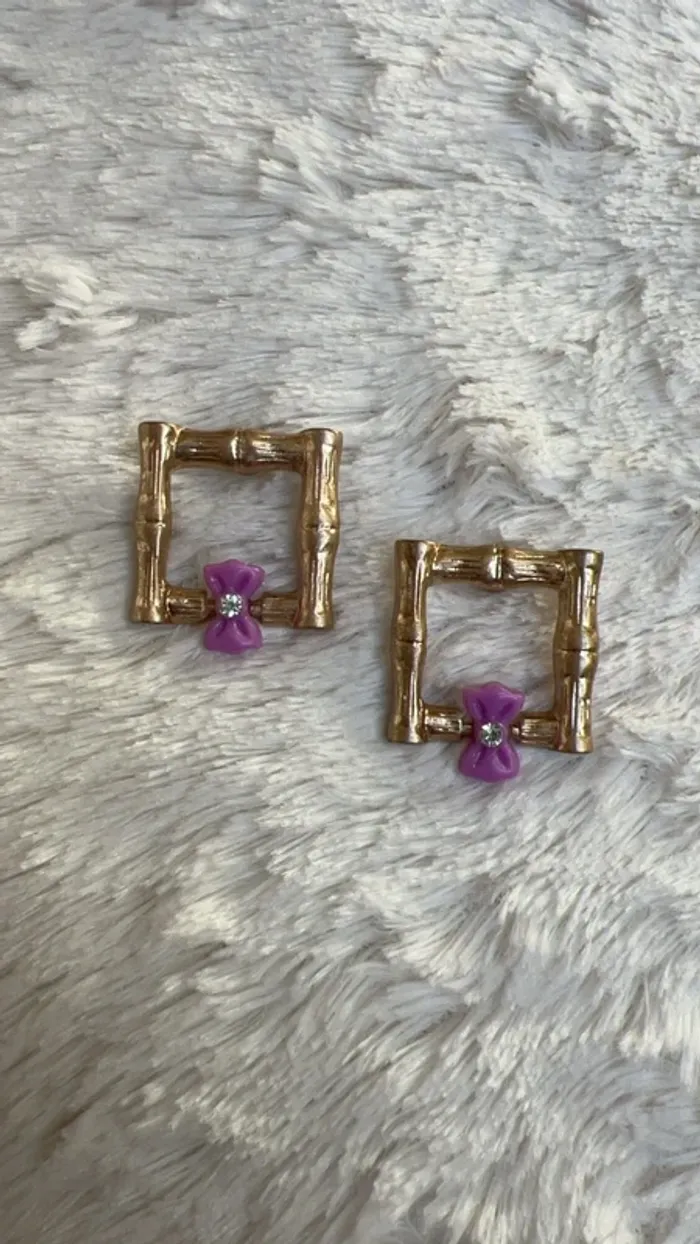 Boucles d’oreilles noeud 🎀 - photo numéro 2