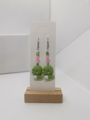 Paire de boucles d'oreilles "Crock le petit Dino"