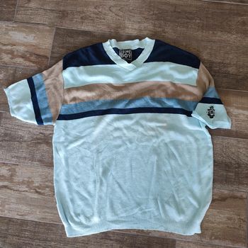 Pull col V manches courted vintage skate street Y2K Homeboy taille L