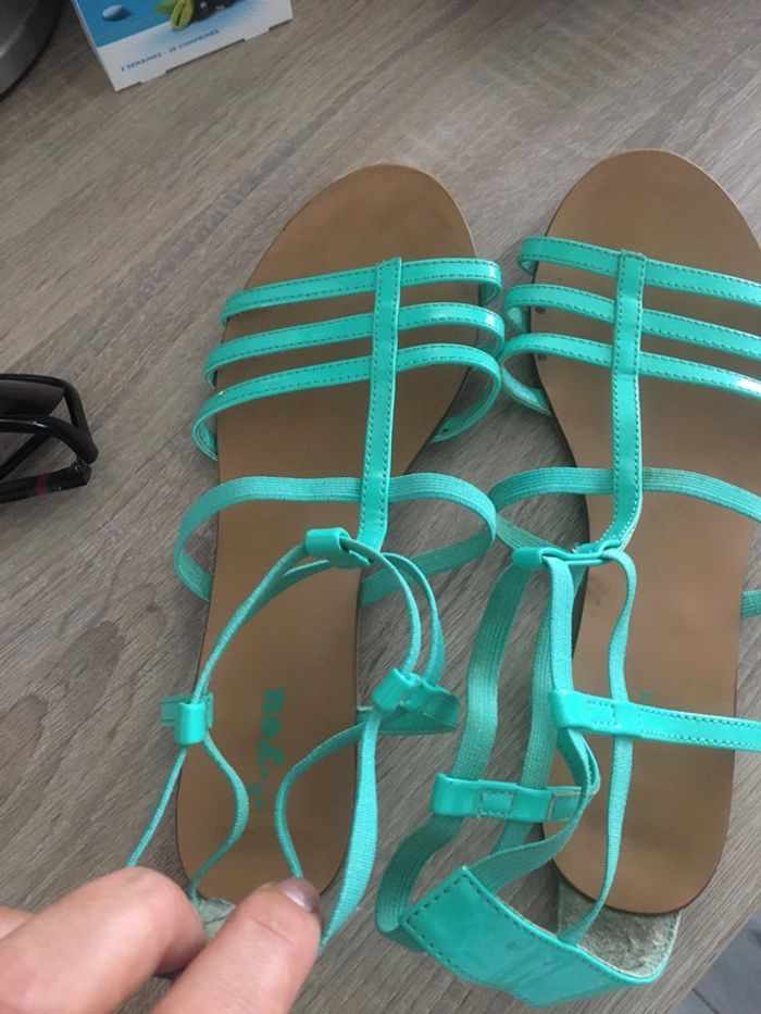 Claquette avec élastique au cheville - photo numéro 2