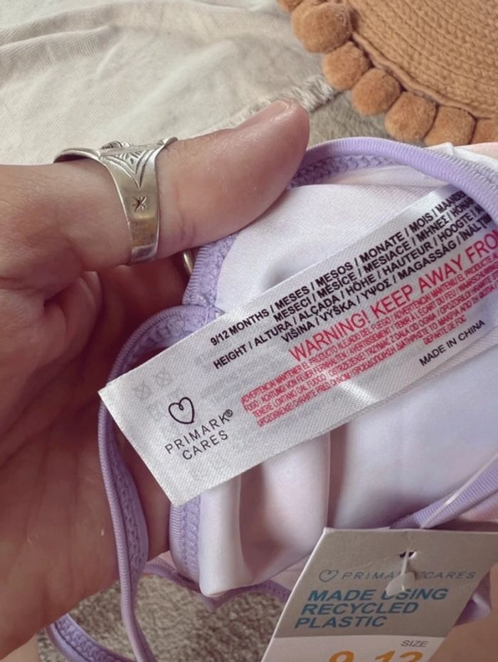 Maillot de bain une pièce pastel neuf primark 9 12 mois 74 - photo numéro 4