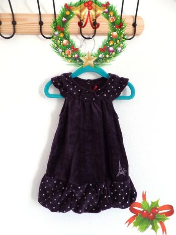 Robe en velours violet Orchestra 12 mois