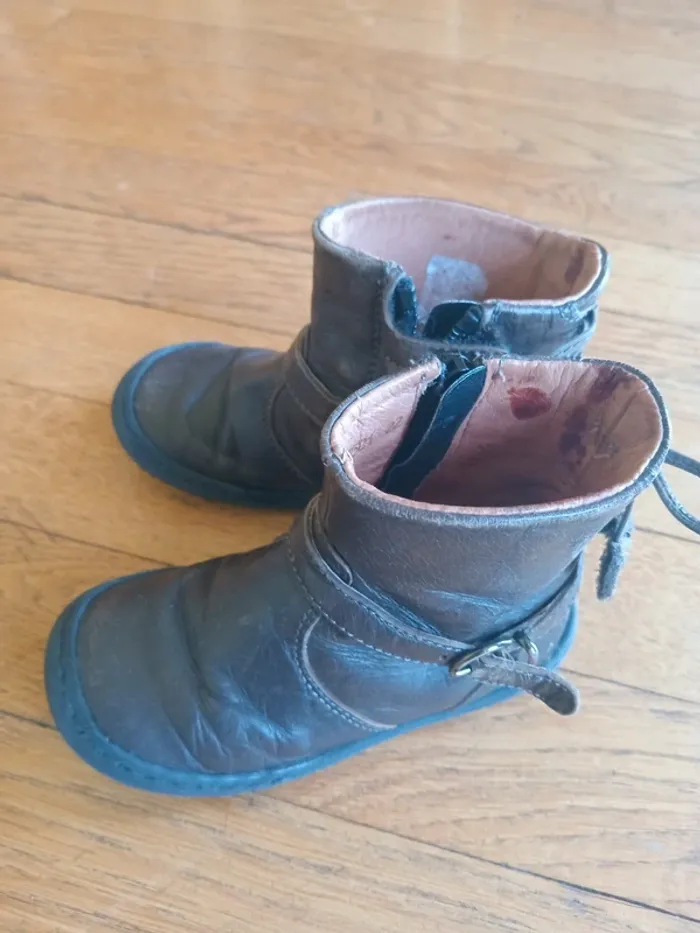 Lot 3 bottines cuir fille pointure 22 Shoopom / FR/ Aster - photo numéro 5