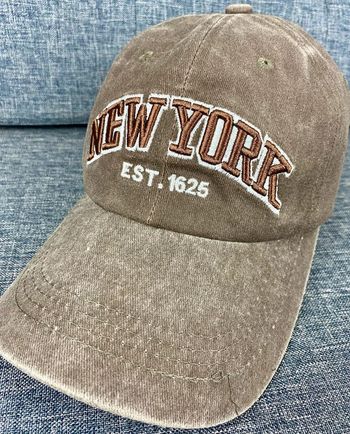 Casquette casual / sport ajustable New York NYC 1625 Café Jeans Navy NЕUF
