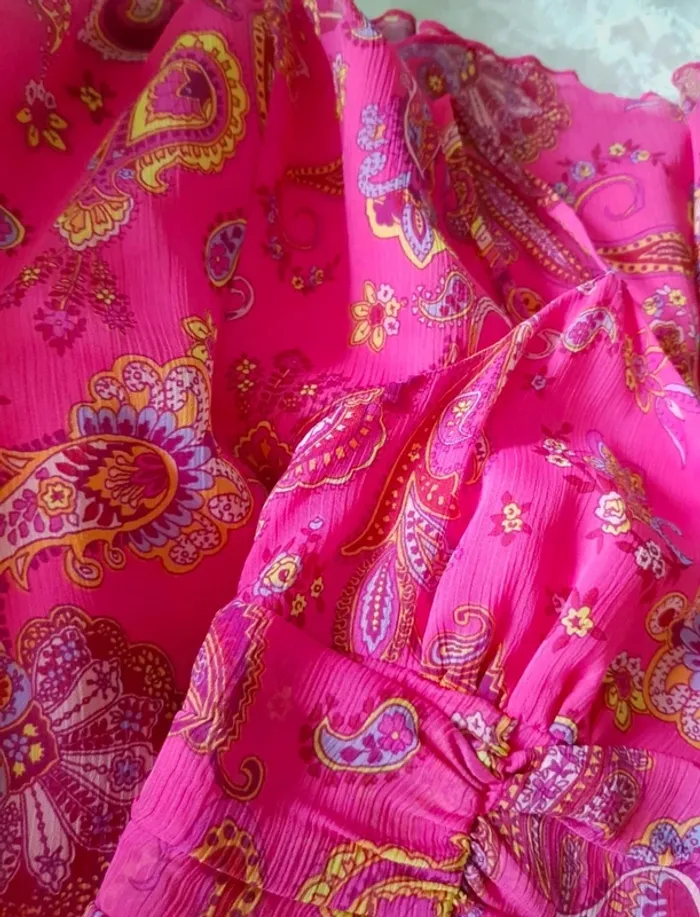 Robe courte habillée imprimé cachemire 38 - photo numéro 5