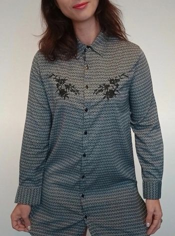 Chemise tunique asymétrique chic taille 38