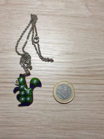 Magnifique collier murano neuf vintage authentique écureuil