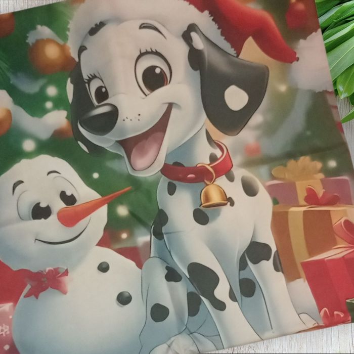 Housse de coussin noel dalmatiens - photo numéro 2