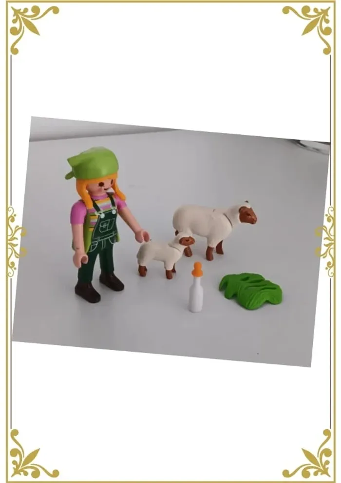 Fermière avec moutons playmobil - photo numéro 2