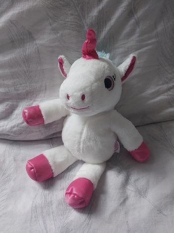 Peluche licorne blanche Lansay