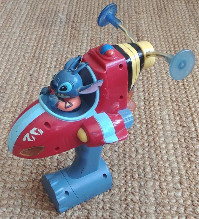 Jouet Disney Lilo and Stitch Space Ship Light up Spinner Disneyland ParisVintage - photo numéro 8