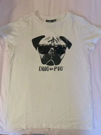 T shirt blanc bull dog