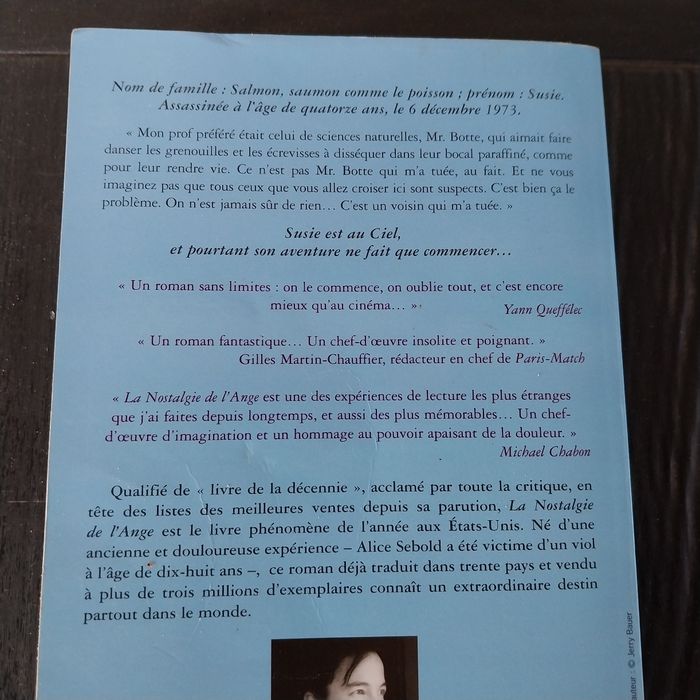 La nostalgie de l'ange d'Alice Sebold 3,50 euros - photo numéro 3