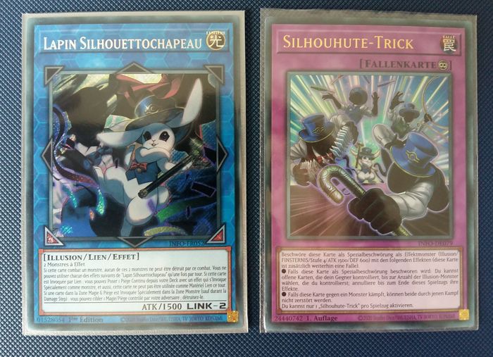 Yu-Gi-Oh ! Lot Lapin silhouettochapeau Secret Rare - INFO-FR052 1ère Édition - photo numéro 2