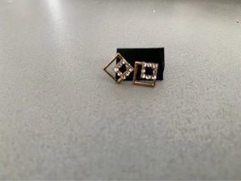 Boucles d’oreilles carrée fantaisie