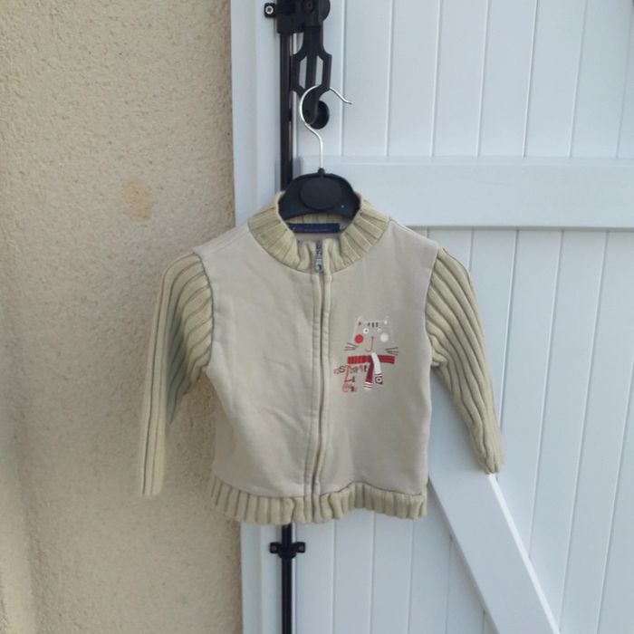 Veste bi matiere filles taille 18 mois