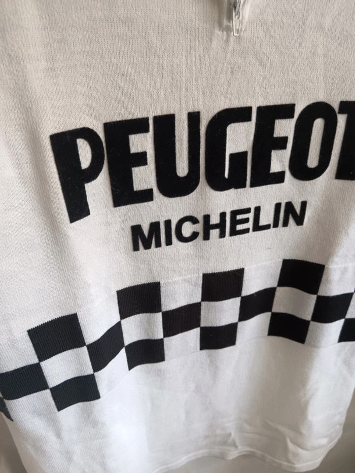 Maillot Cycliste Peugeot Michelin à Damier – Burdigala Vintage 70's – Taille M