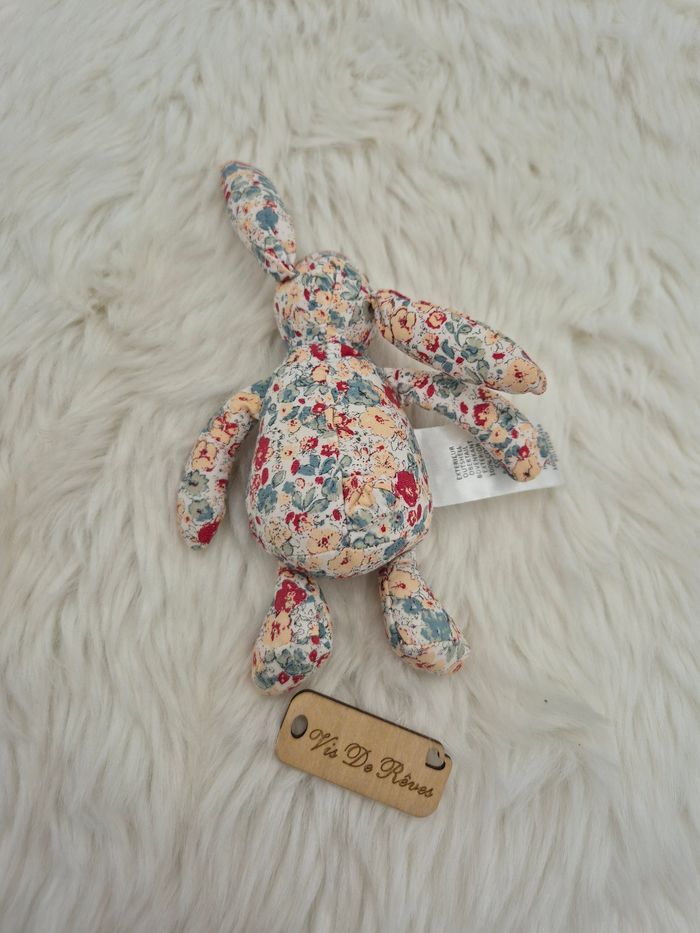 Doudou peluche Lapin Jacadi fleuri - photo numéro 3