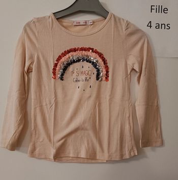 T-shirt ml arce en ciel 4 ans