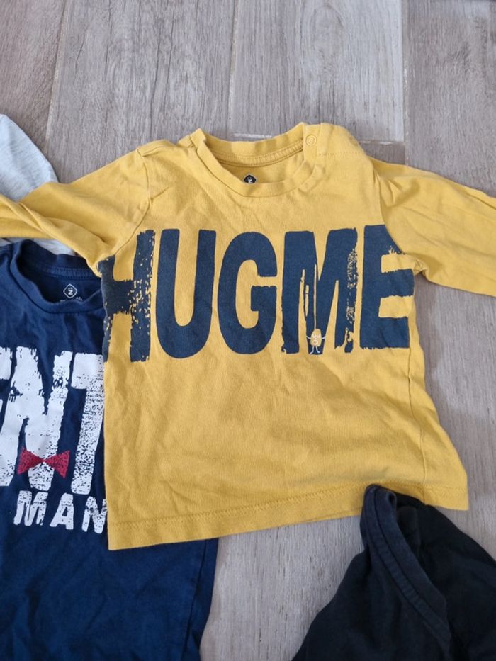 Lot de 4 t-shirt manches longues 12 mois - photo numéro 4