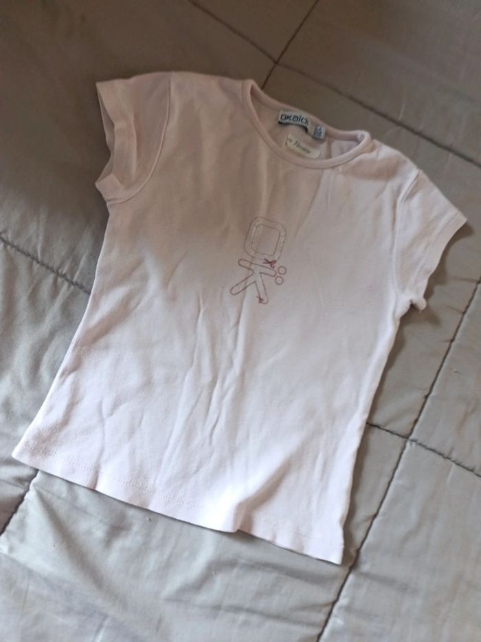 T-shirt rose Okaïdi taille 5 ans - photo numéro 2