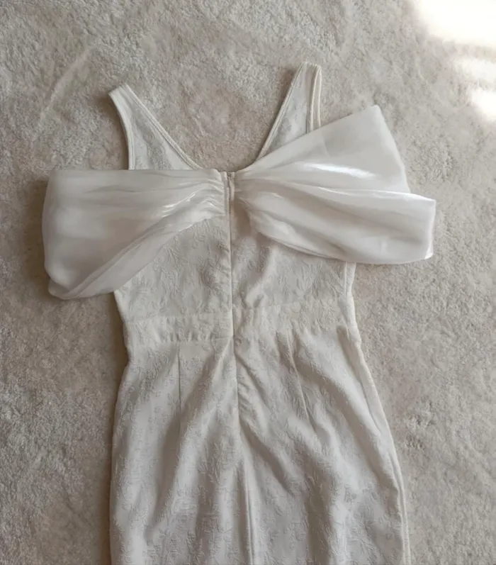 Robe de mariée sirène événement Shein neuve S avec étiquette blanche moulante fourreau - photo numéro 9