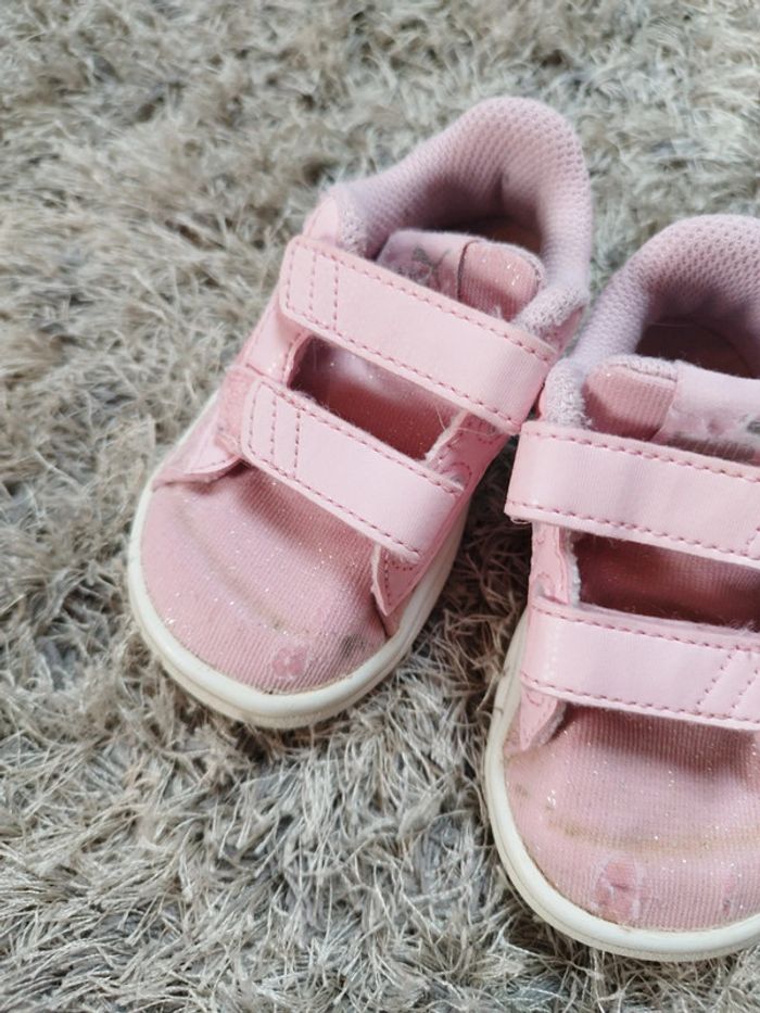 Basket rose bébé fille pointure 20 paillettes - photo numéro 4
