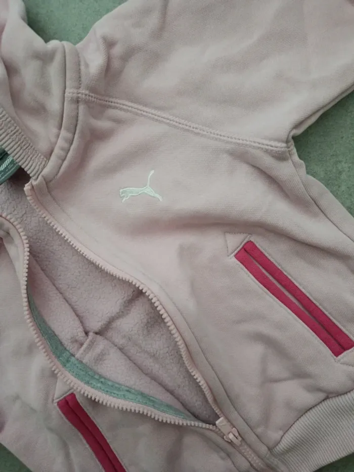 Gilet à capuche Puma rose 80cm - photo numéro 3