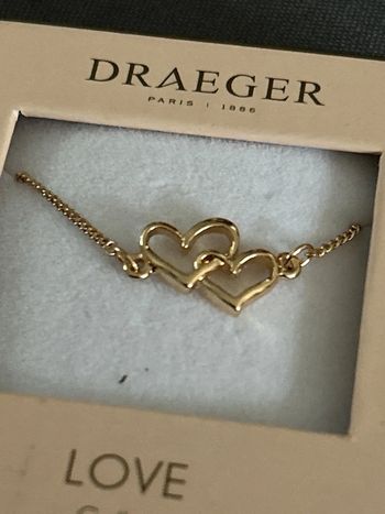 Collier Draeger Love / 2 cœurs unis / Neuf dans sa boîte
