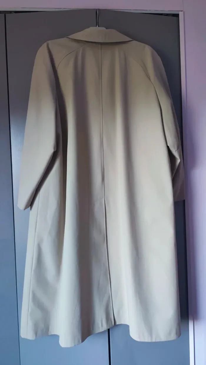 Gabardine Trench-coat beige 56 épaules raglan Made in France - photo numéro 3