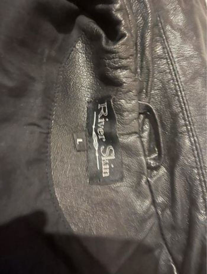 Blouson en cuir noir – Style biker, excellent état ! - photo numéro 4