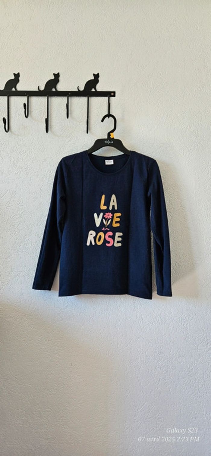 T.shirt manches longues "la vie en rose"