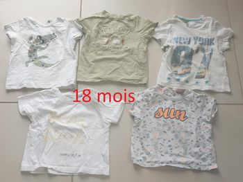 5 T- shirts Manche Longue 18 mois
