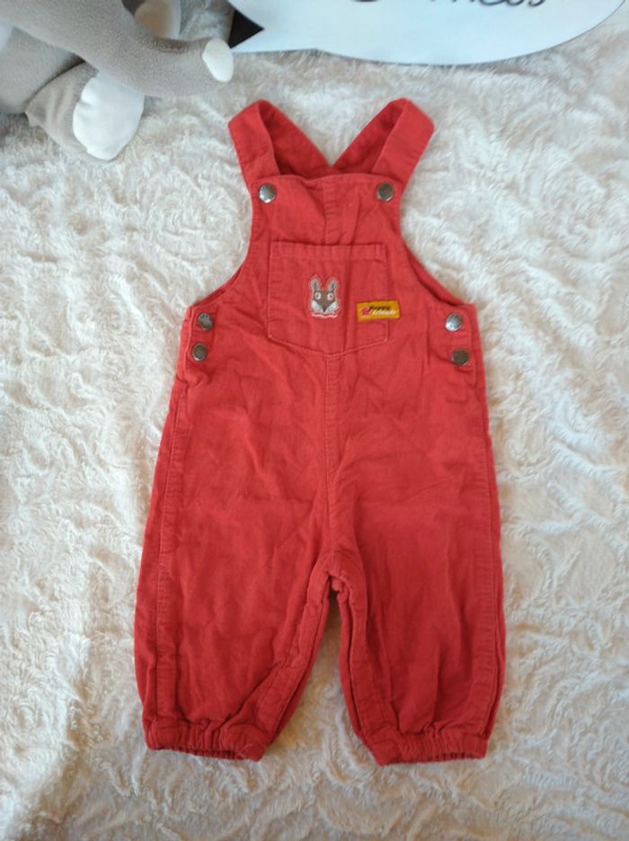 Salopette velours Garçon 6 mois Dpam 100% coton - photo numéro 2