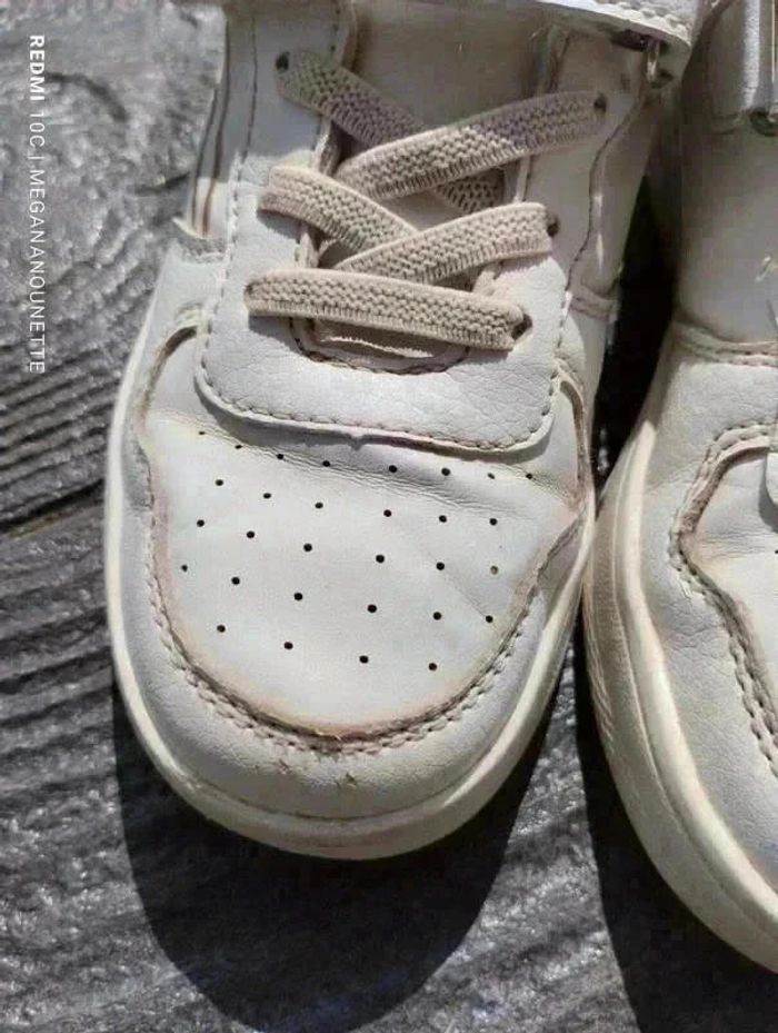 👟Baskets sneackers à plateforme blanche et doré Pointure 27 UNYK - photo numéro 6