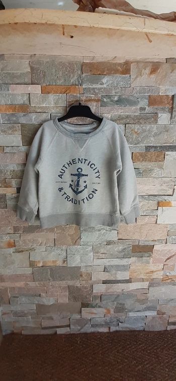 Sweat gris Petit Bateau 3 ans