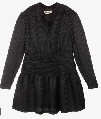 Robe neuve Zadig & voltaire taille 10 ans noire motif satiné automne hiver