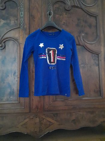 Tee-shirt à manches longues avec sequins réversibles