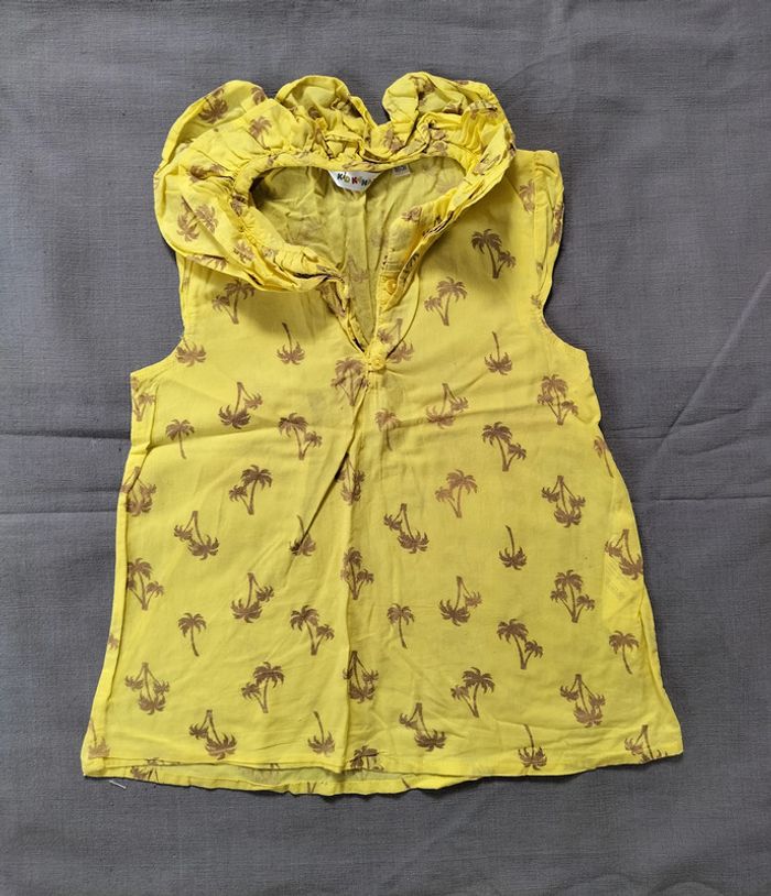 Tshirt tunique jaune fille 2 ans