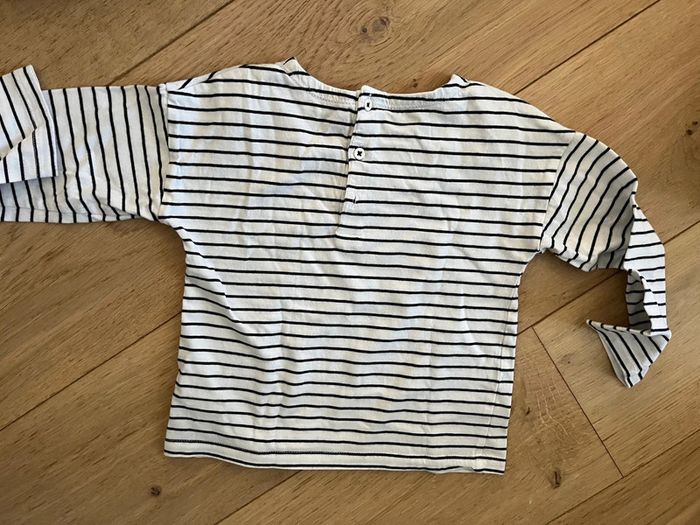T-shirt marinière bleu Monoprix brodée 36 mois - photo numéro 4