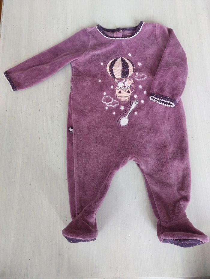 Lot 2 pyjamas chauds velours hiver 6M - photo numéro 4