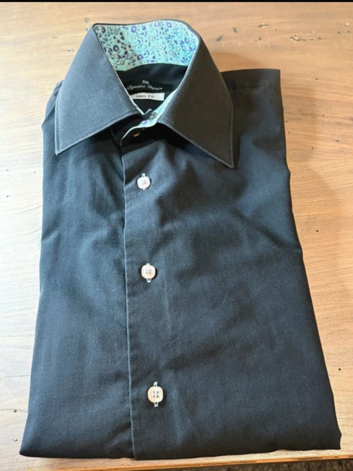 Chemise homme noire taille L Slim fit - photo numéro 2
