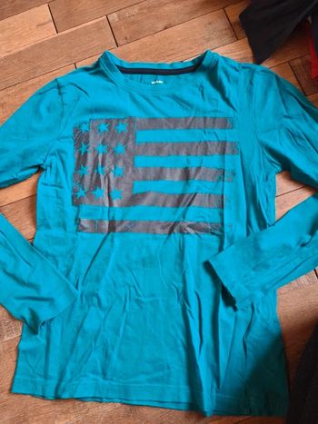 T shirt manches longues 12 ans bleu