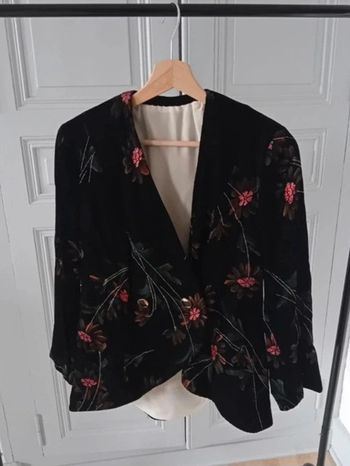 Veste en velours brodée - Vintage