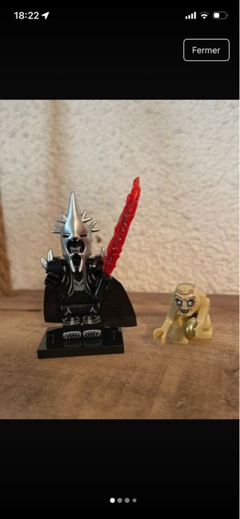 Minifigure Le roi d Angmar et Gulum seigneur des anneaux 