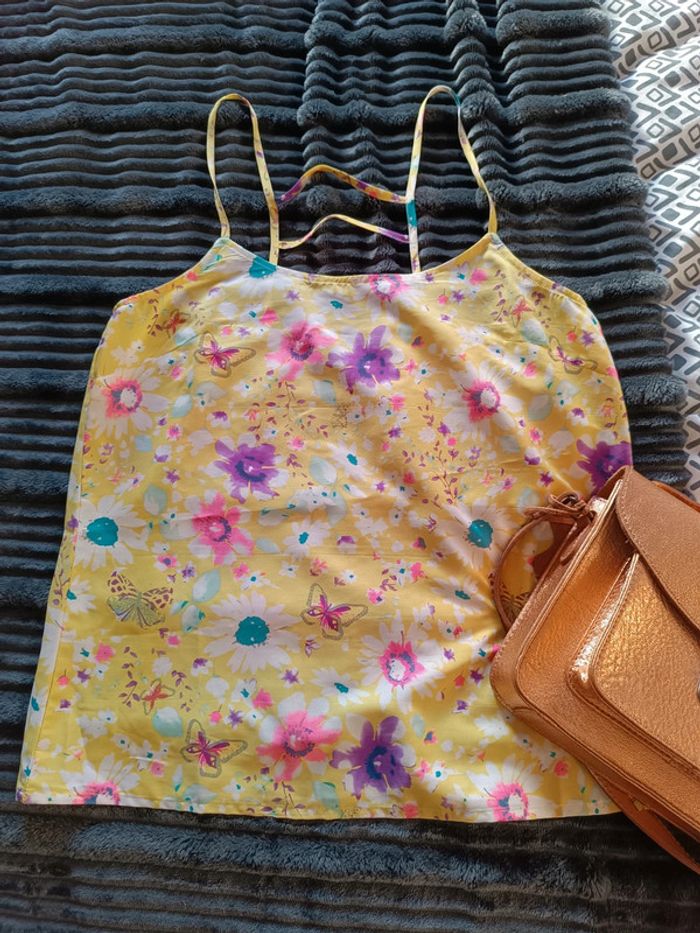 Top multicolore jaune - taille S/M - marque goldigga - neuf sans étiquette