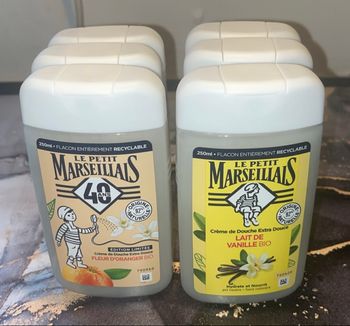 Lot gel douche le petit marseillais